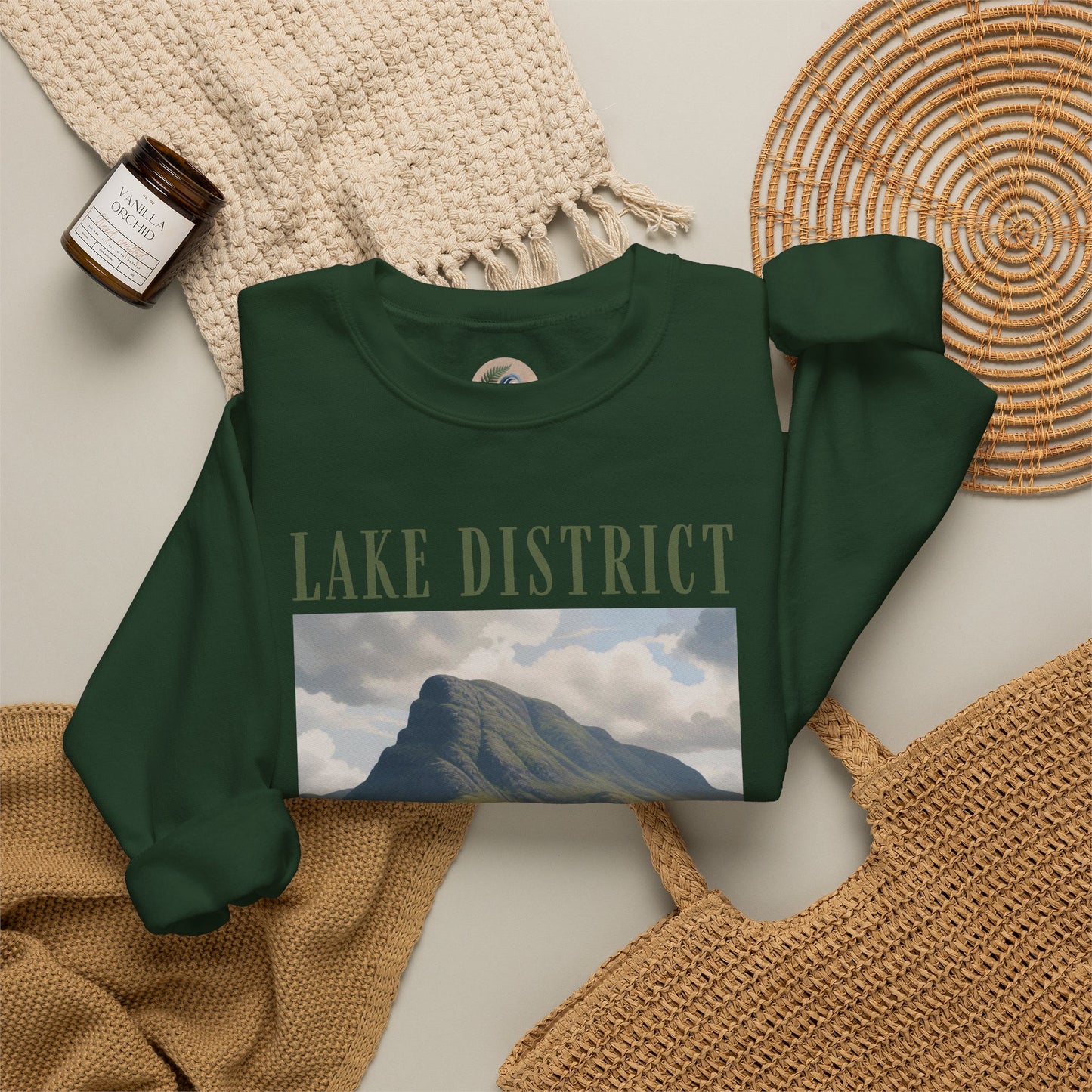 Lake District Scenic Sweatshirt — Vintage Landscape Crewneck