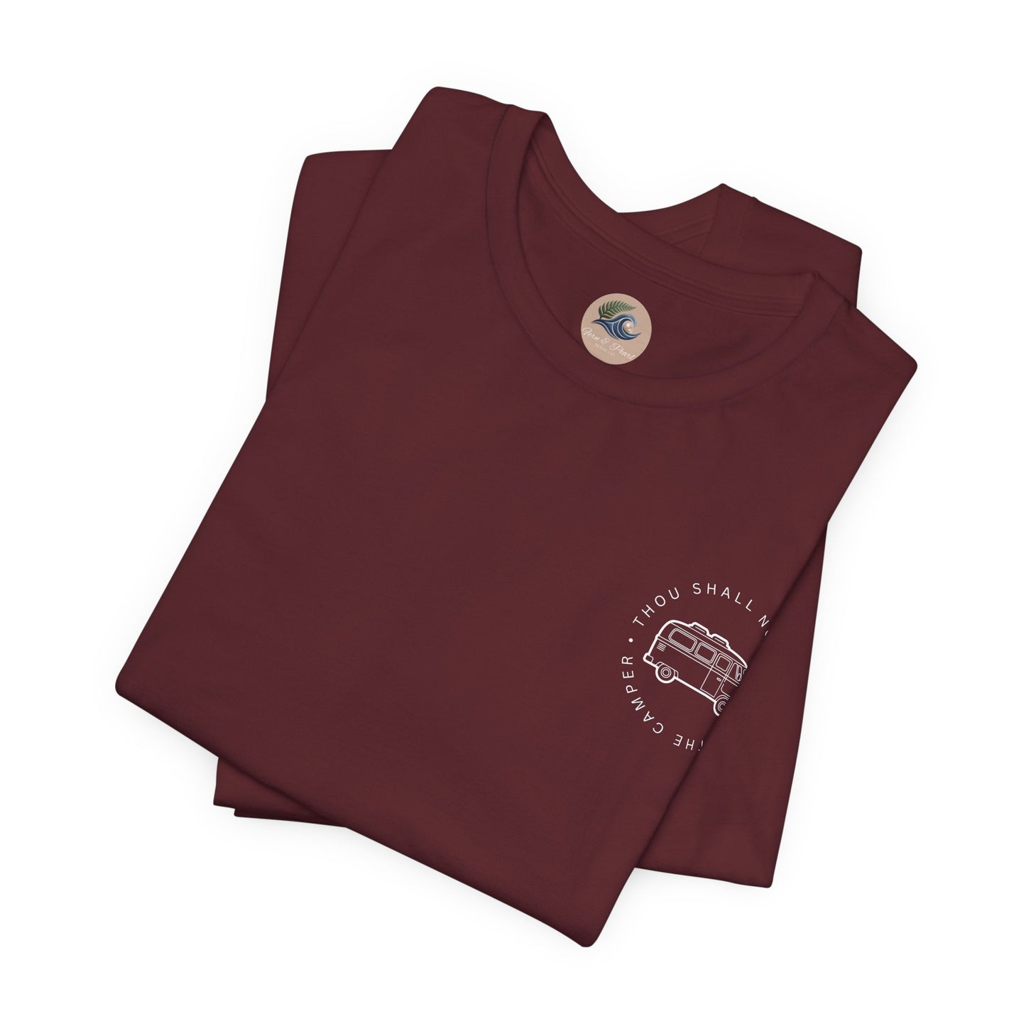Vintage Camper Poop Graphic Tee — 'Adventure Awaits' Pocket T-Shirt