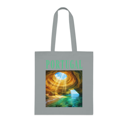Portugal Benagil Cave Cotton Tote Bag – Scenic Travel Souvenir Tote