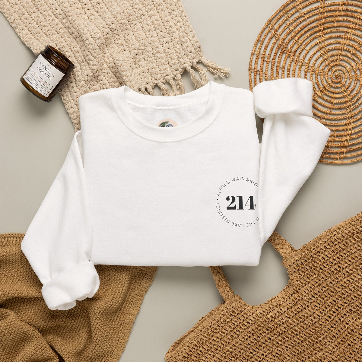 214 Wainwrights Minimalist Crewneck Sweatshirt — Small Chest Logo