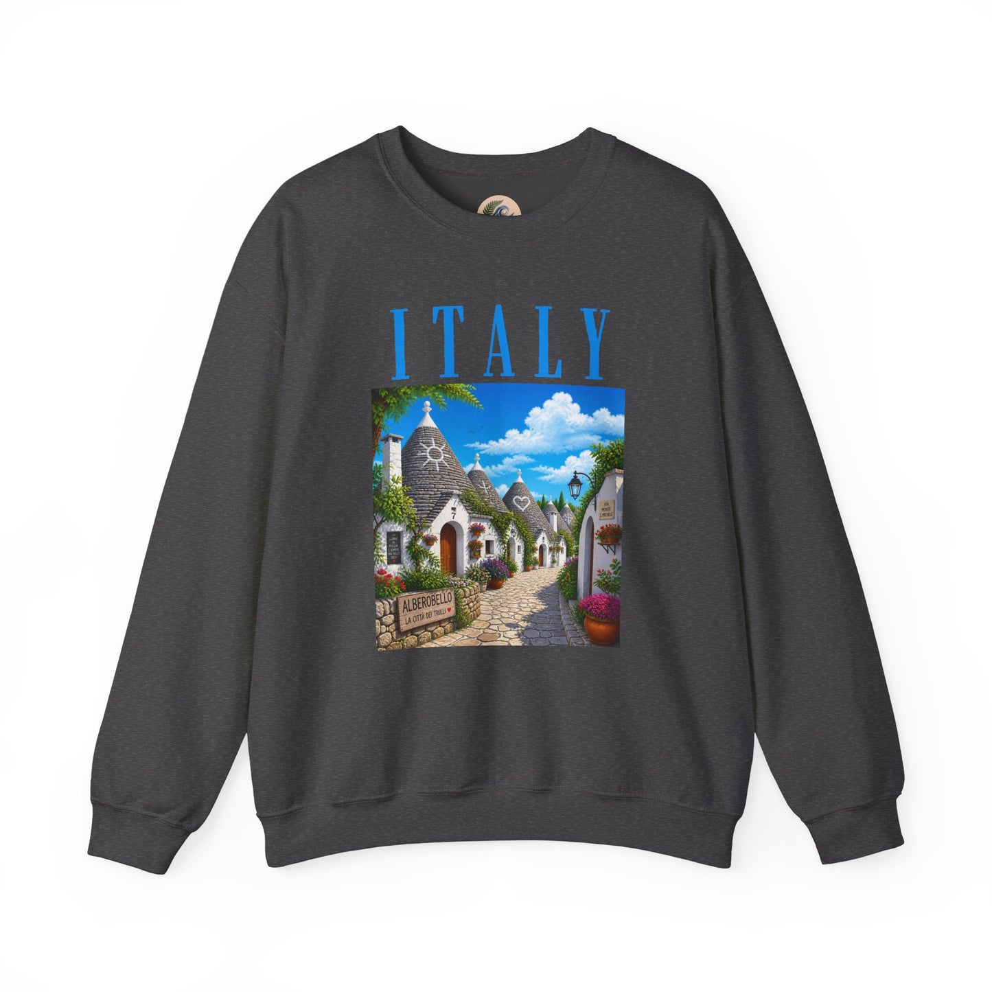 Italy Alberobello Scenic Sweatshirt — Trulli Village Travel Crewneck