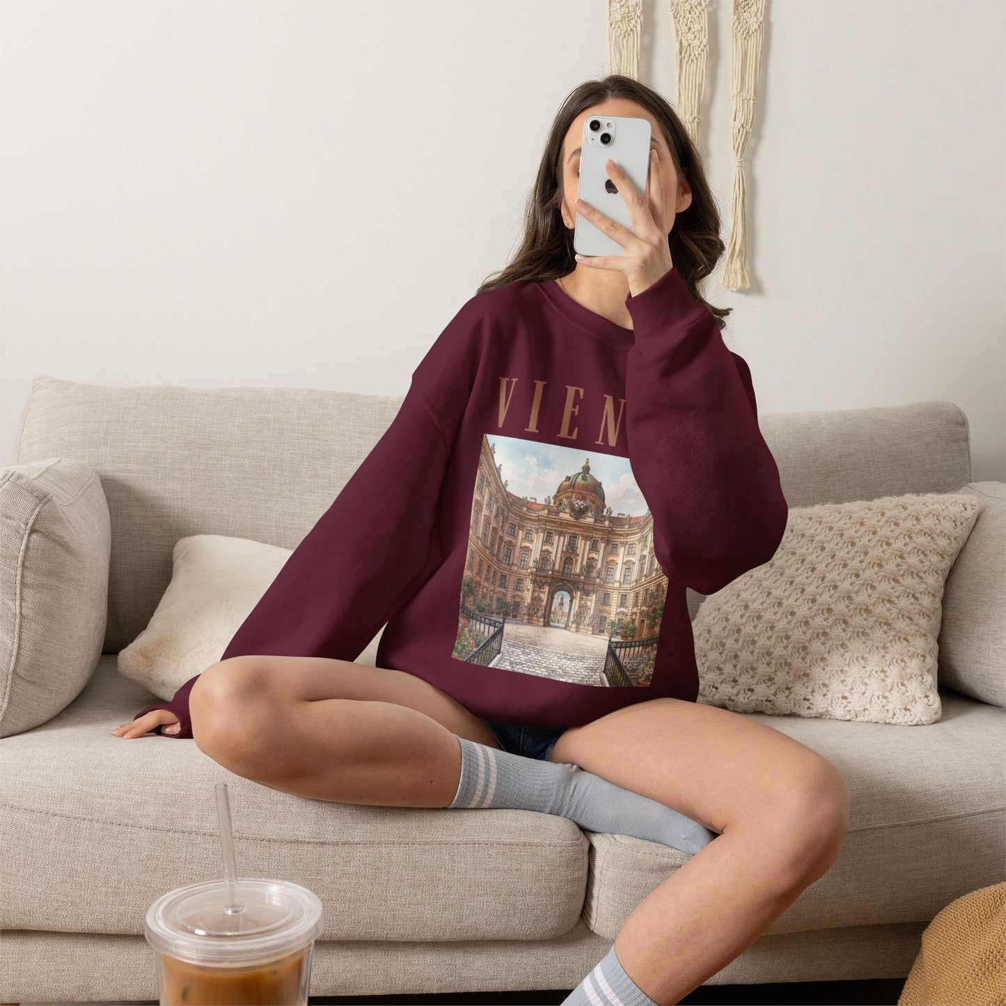 Vienna Palace Crewneck Sweatshirt — Vintage Vienna Travel Sweatshirt