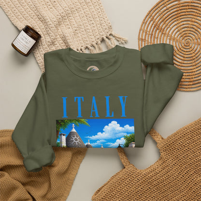 Italy Alberobello Scenic Sweatshirt — Trulli Village Travel Crewneck