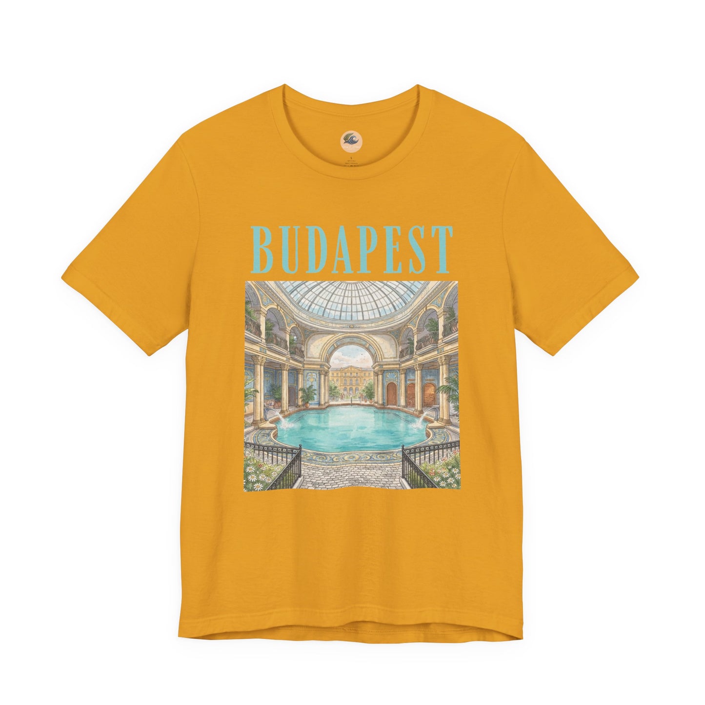 Budapest Thermal Baths Graphic Tee — Vintage Spa Travel T-Shirt
