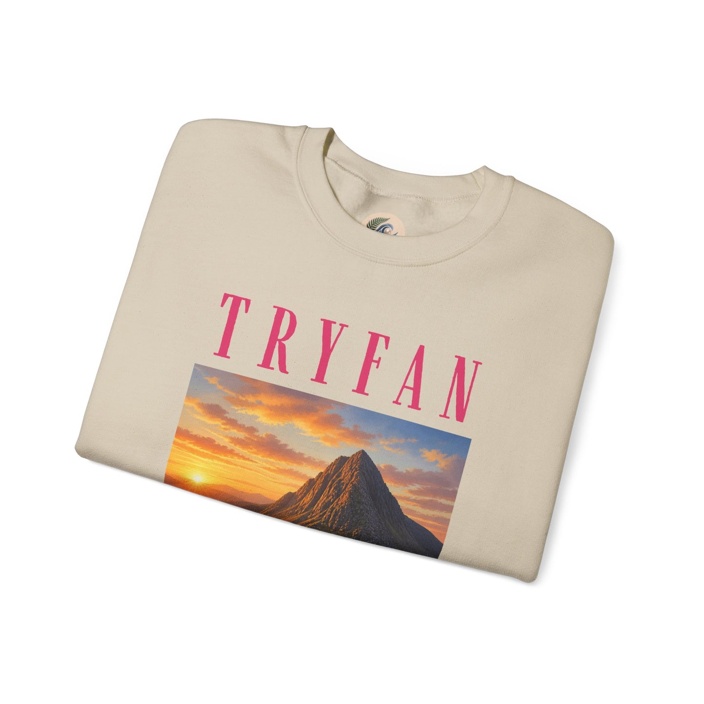 Tryfan Mountain Sweatshirt — Scenic Snowdonia Sunset Landscape Crewneck