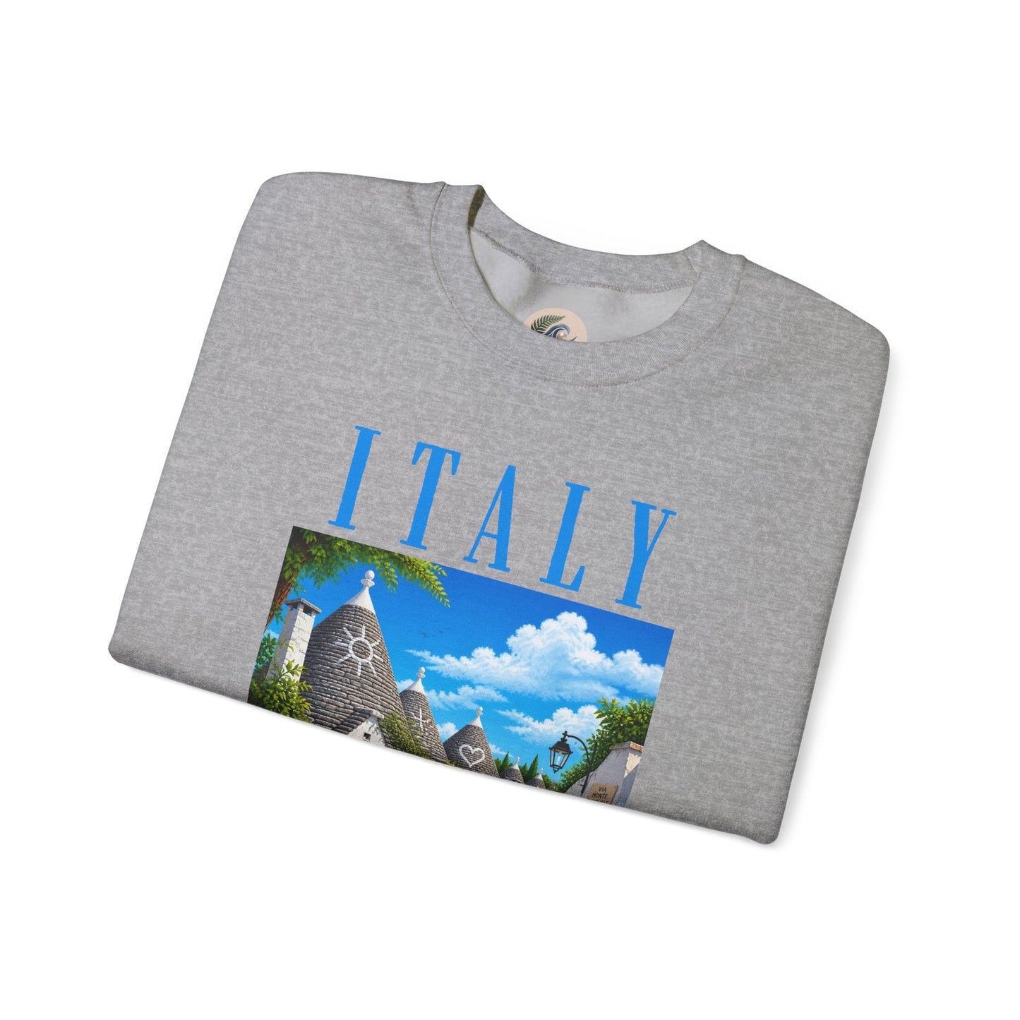 Italy Alberobello Scenic Sweatshirt — Trulli Village Travel Crewneck