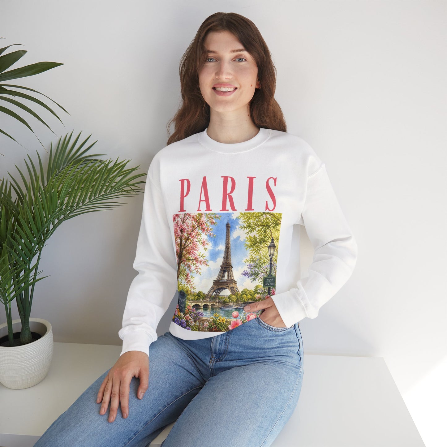 Paris Floral Eiffel Sweatshirt