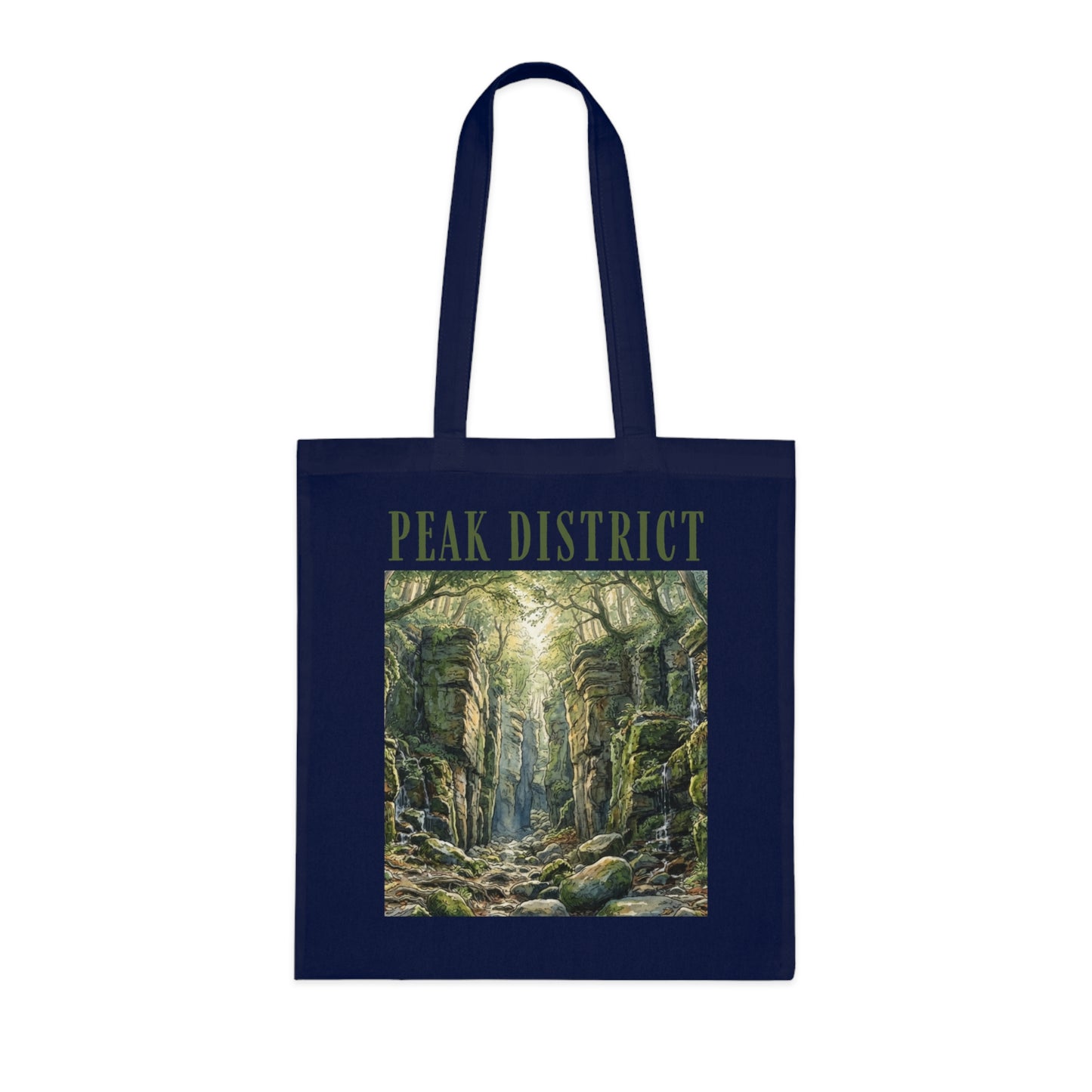 Peak District Cotton Tote Bag — Scenic Luds Church Forest Walk Canvas Shopper