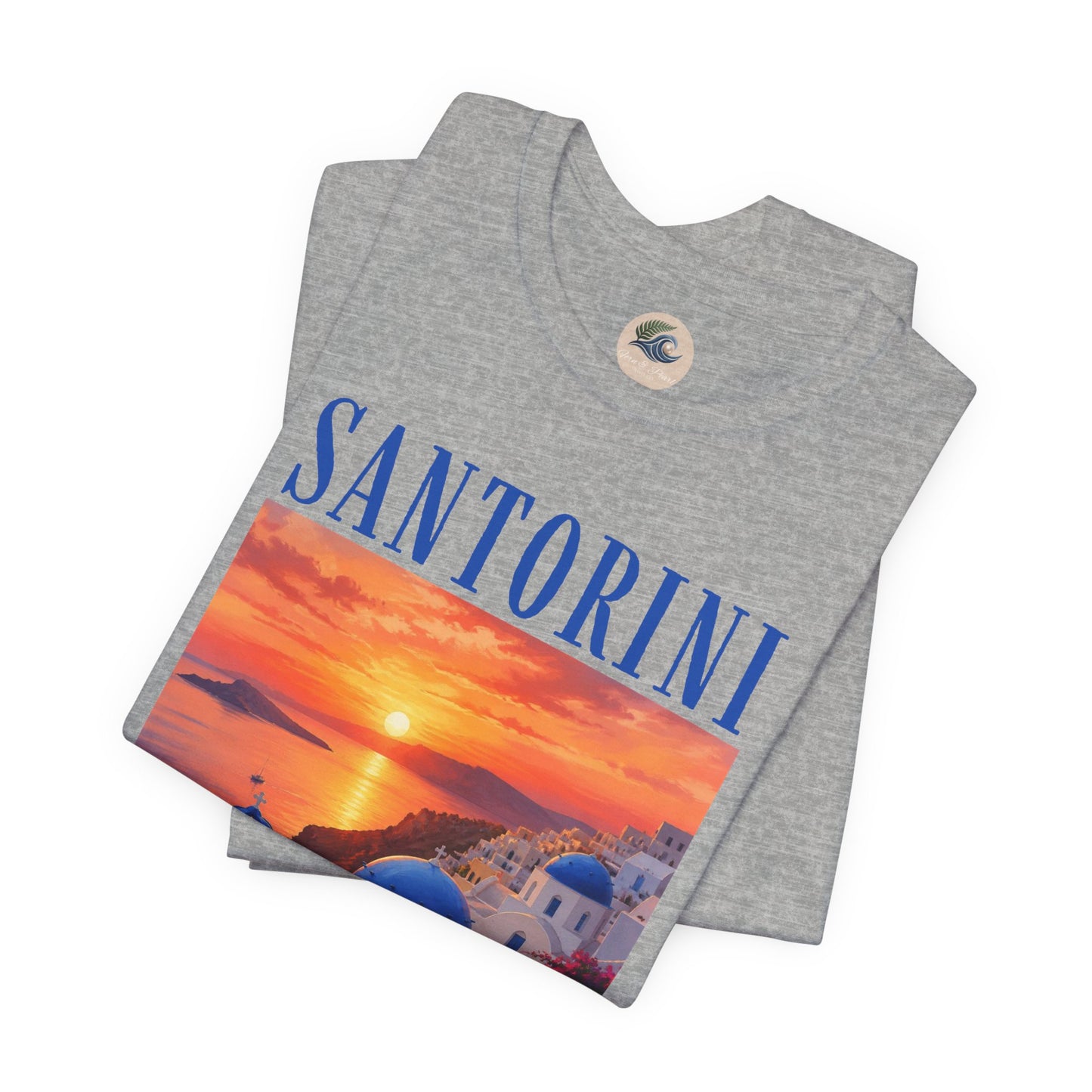 Santorini Sunset Tee — Greek Island Travel T‑Shirt