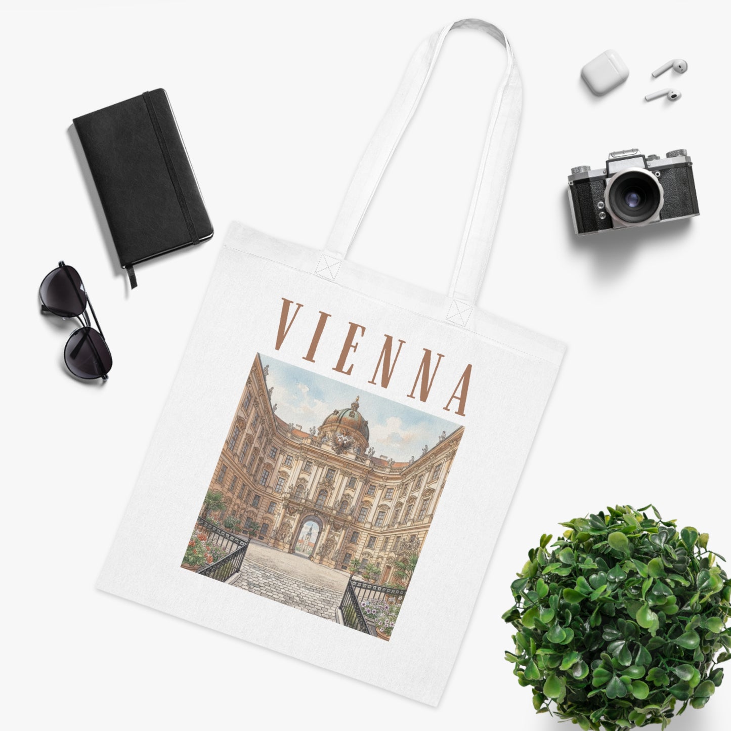 Vienna Architectural Photo Tote Bag – Vintage City Travel Souvenir