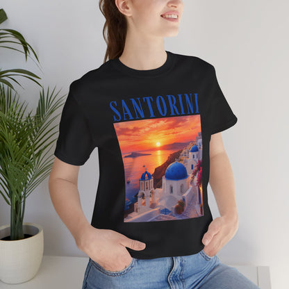 Santorini Sunset Tee — Greek Island Travel T‑Shirt
