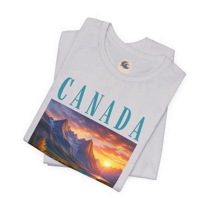 Canada Banff Scenic Mountain Tee — Sunrise Lake Landscape T‑Shirt