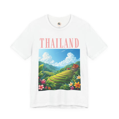 Thailand Scenic Tee — Tropical Rice Terrace Graphic T-Shirt