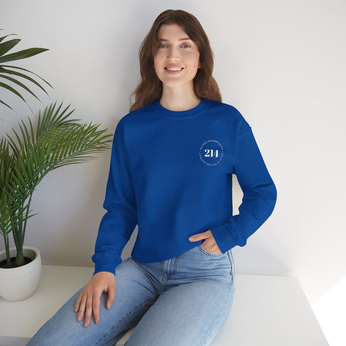 214 Wainwrights Minimalist Crewneck Sweatshirt — Small Chest Logo