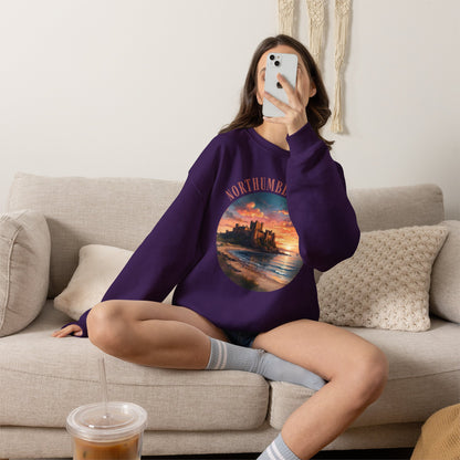 Northumberland Castle Sweatshirt — Scenic Sunset Crewneck