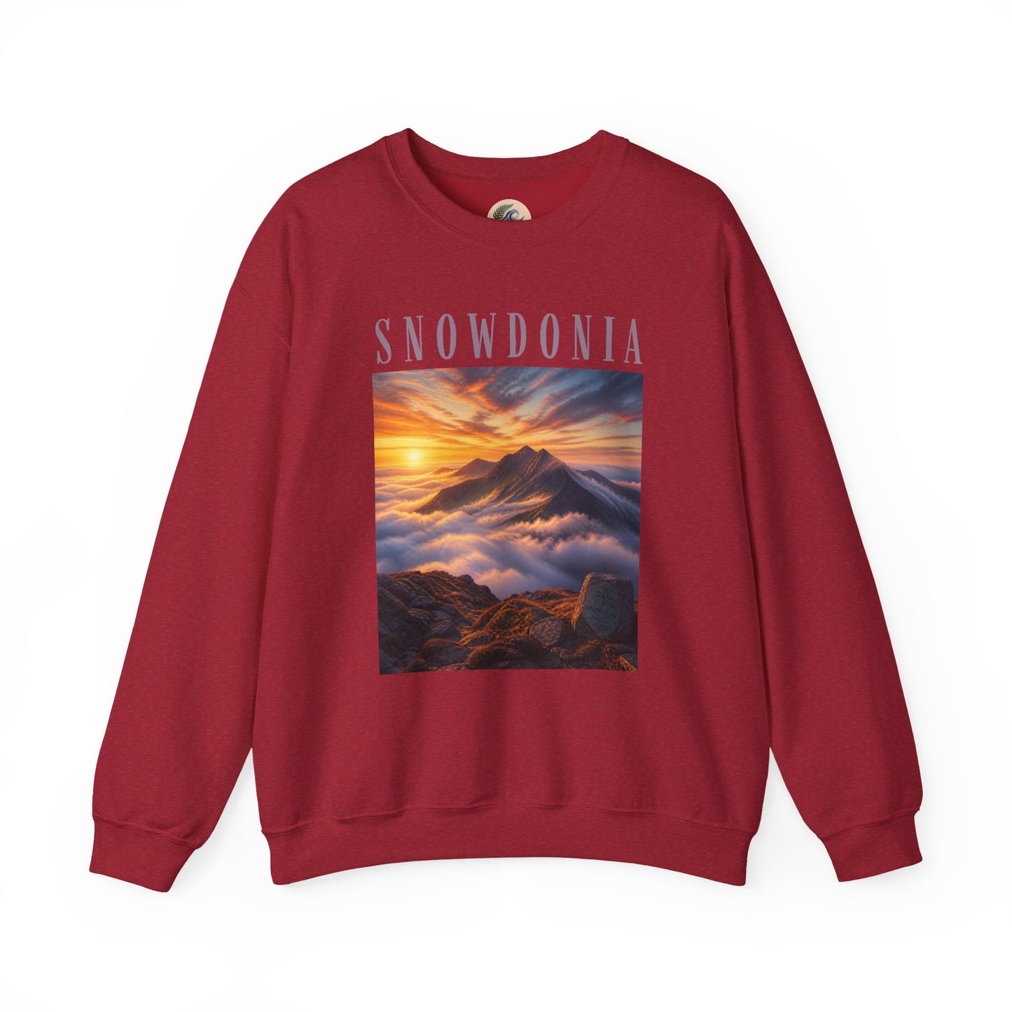 Snowdonia Sunset Crewneck Sweatshirt — Scenic Mountain Graphic
