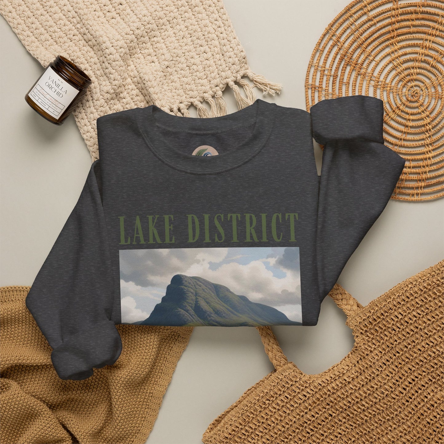 Lake District Scenic Sweatshirt — Vintage Landscape Crewneck