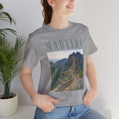 Madeira Stairway to Heaven Scenic Tee - Mountain Landscape Travel T-Shirt