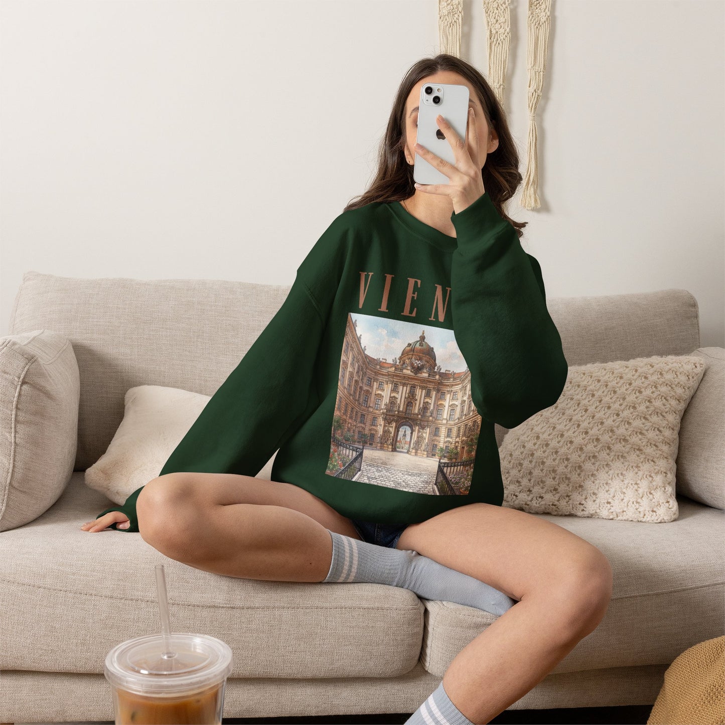Vienna Palace Crewneck Sweatshirt — Vintage Vienna Travel Sweatshirt