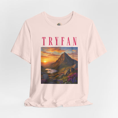 Tryfan Mountain Tee — Scenic Sunset Landscape T‑Shirt