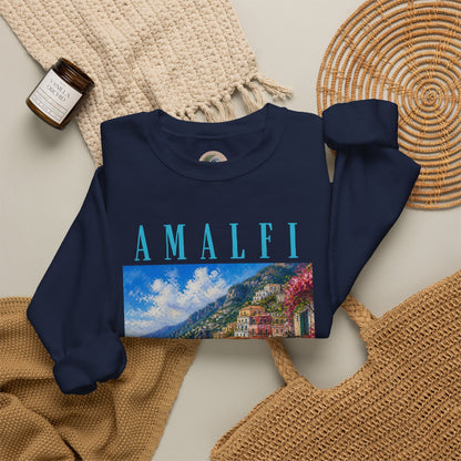 Amalfi Coast Scenic Crewneck Sweatshirt