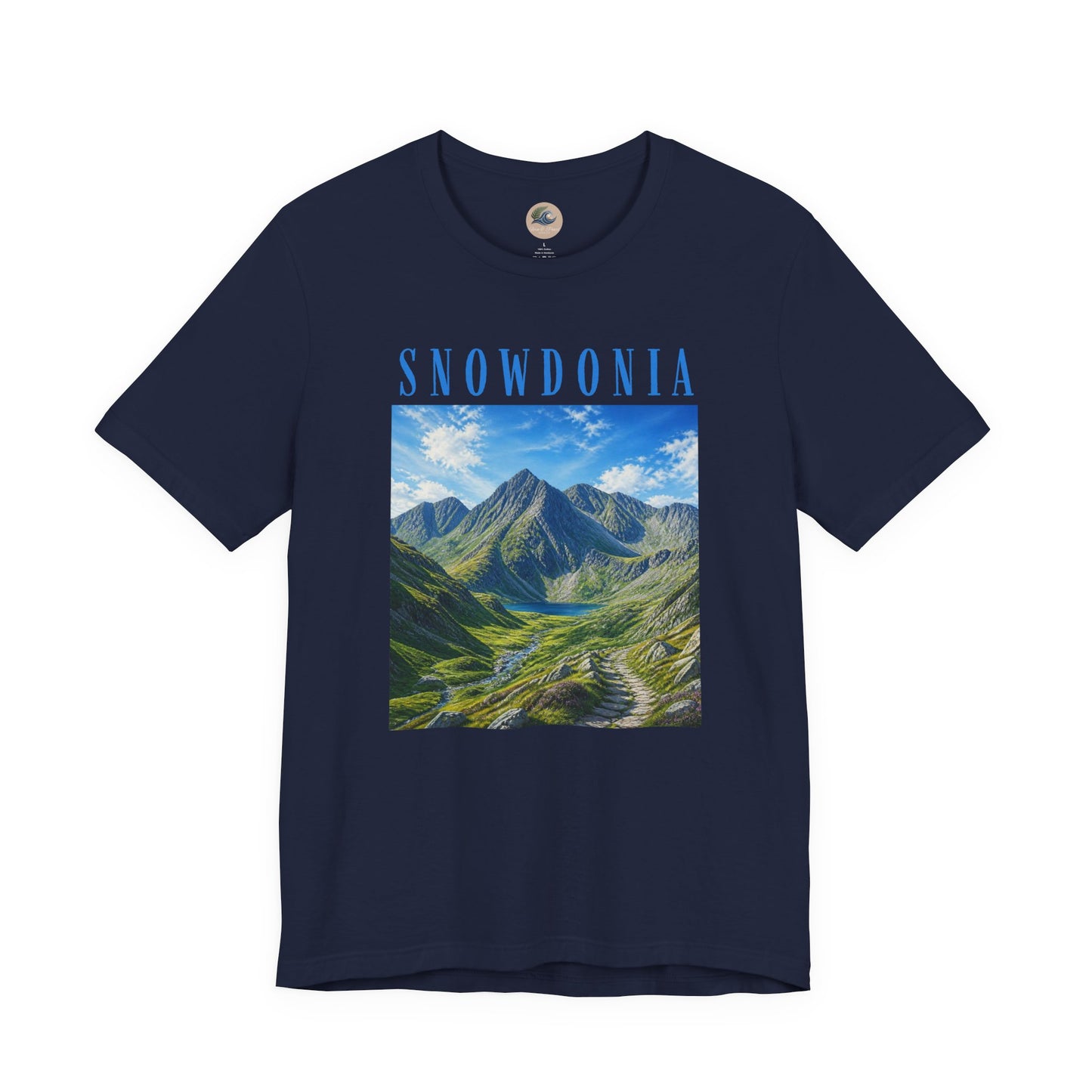 Glyderau Landscape T‑Shirt – Scenic 'SNOWDONIA' Mountain Graphic Tee
