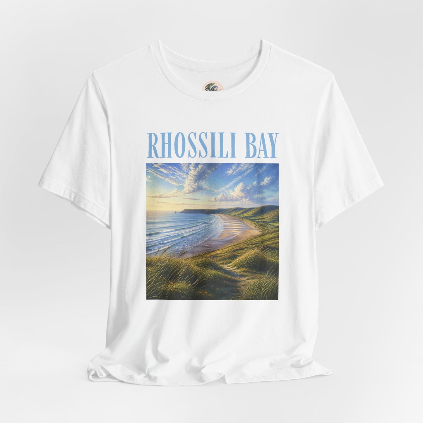 Rhossili Bay Scenic Tee — Coastal Landscape Graphic T-Shirt