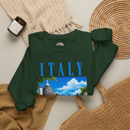 Italy Alberobello Scenic Sweatshirt — Trulli Village Travel Crewneck