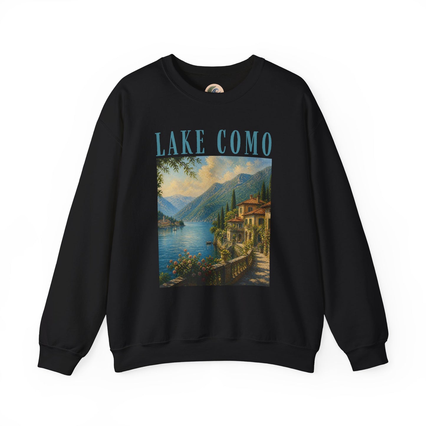 Lake Como Vintage Crewneck Sweatshirt — Scenic Italian Lake Graphic