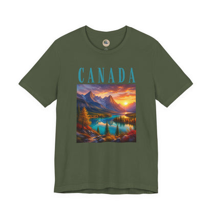 Canada Banff Scenic Mountain Tee — Sunrise Lake Landscape T‑Shirt