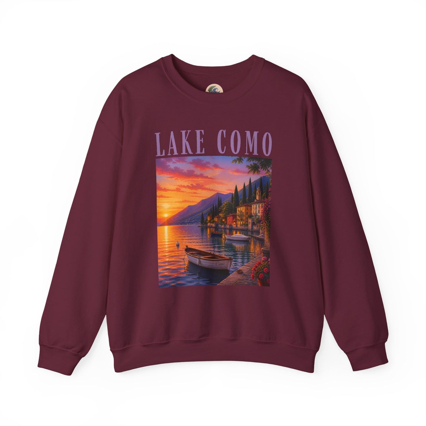 Lake Como Sunset Crewneck Sweatshirt