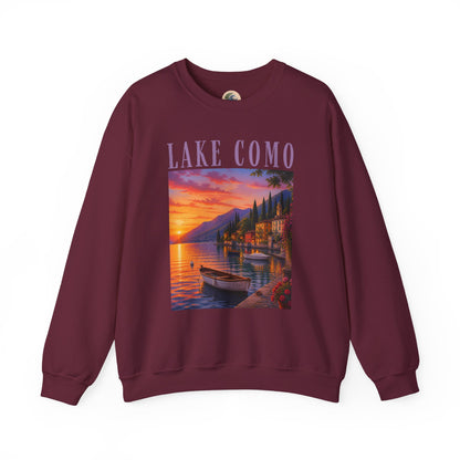 Lake Como Sunset Crewneck Sweatshirt