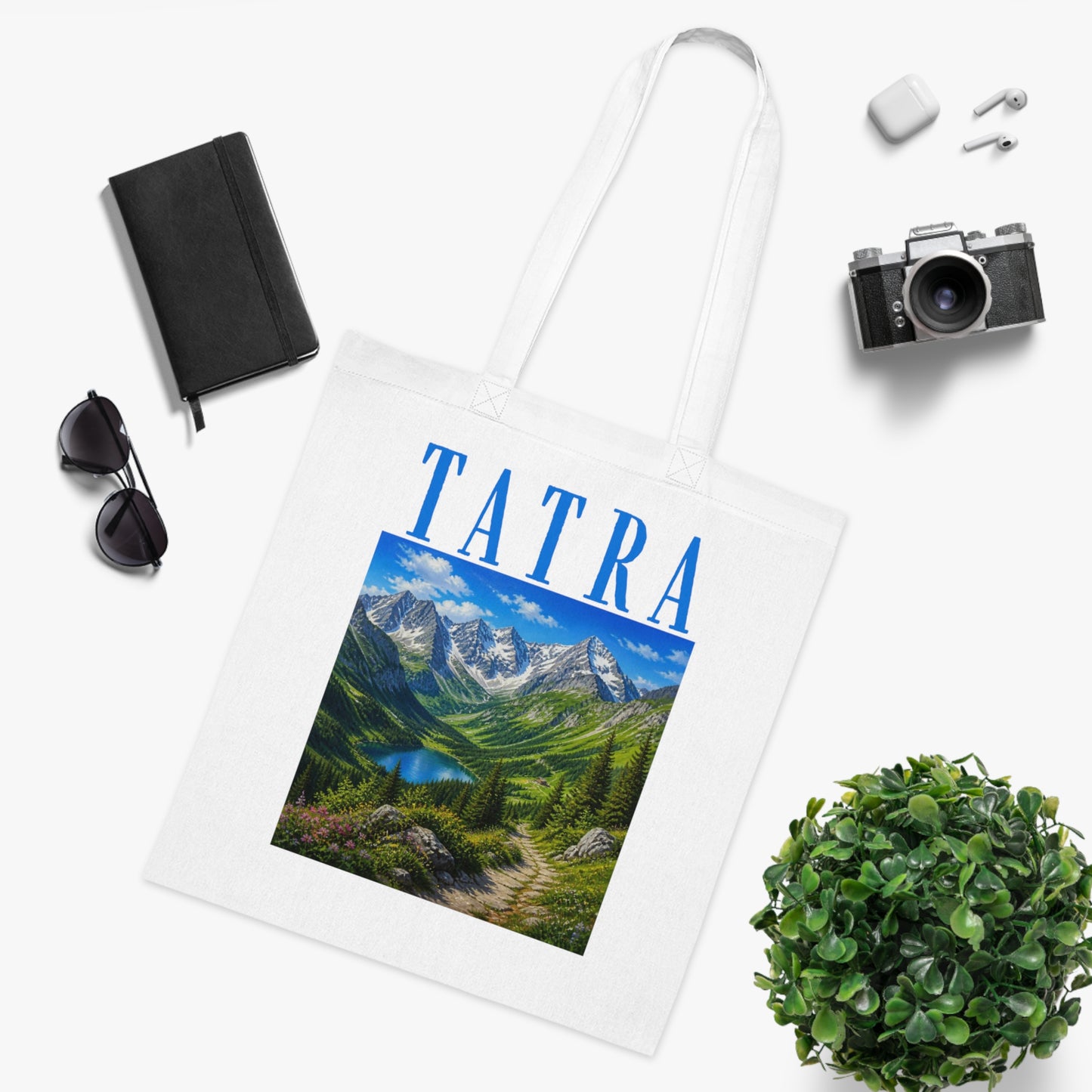 Tatra Mountain Tote Bag — Scenic Alps Landscape Cotton Tote