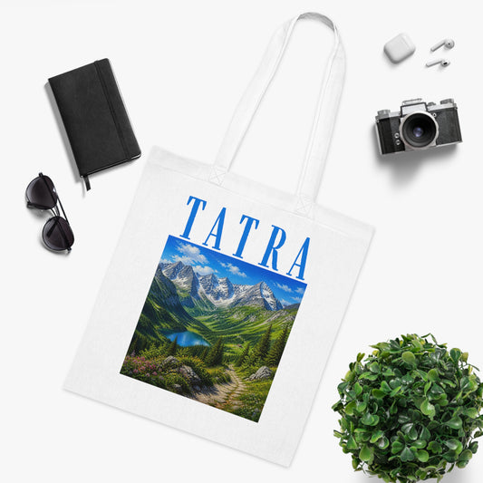 Tatra Mountain Tote Bag — Scenic Alps Landscape Cotton Tote