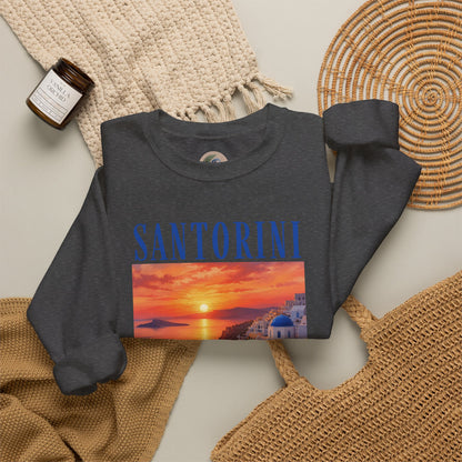Santorini Sunset Sweatshirt — Greek Island Travel Crewneck