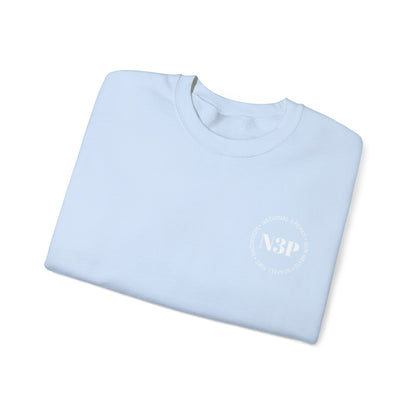 Minimal 'N3P' National 3 Peaks Logo Crewneck Sweatshirt – Small Chest Emblem, Casual Everyday Pullover