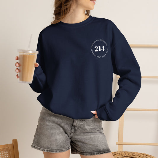 214 Wainwrights Minimalist Crewneck Sweatshirt — Small Chest Logo