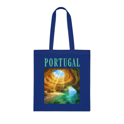 Portugal Benagil Cave Cotton Tote Bag – Scenic Travel Souvenir Tote