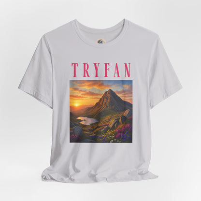 Tryfan Mountain Tee — Scenic Sunset Landscape T‑Shirt