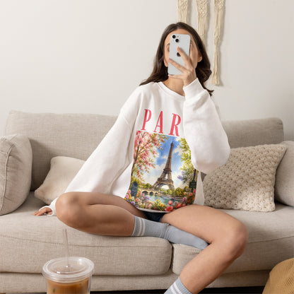 Paris Floral Eiffel Sweatshirt