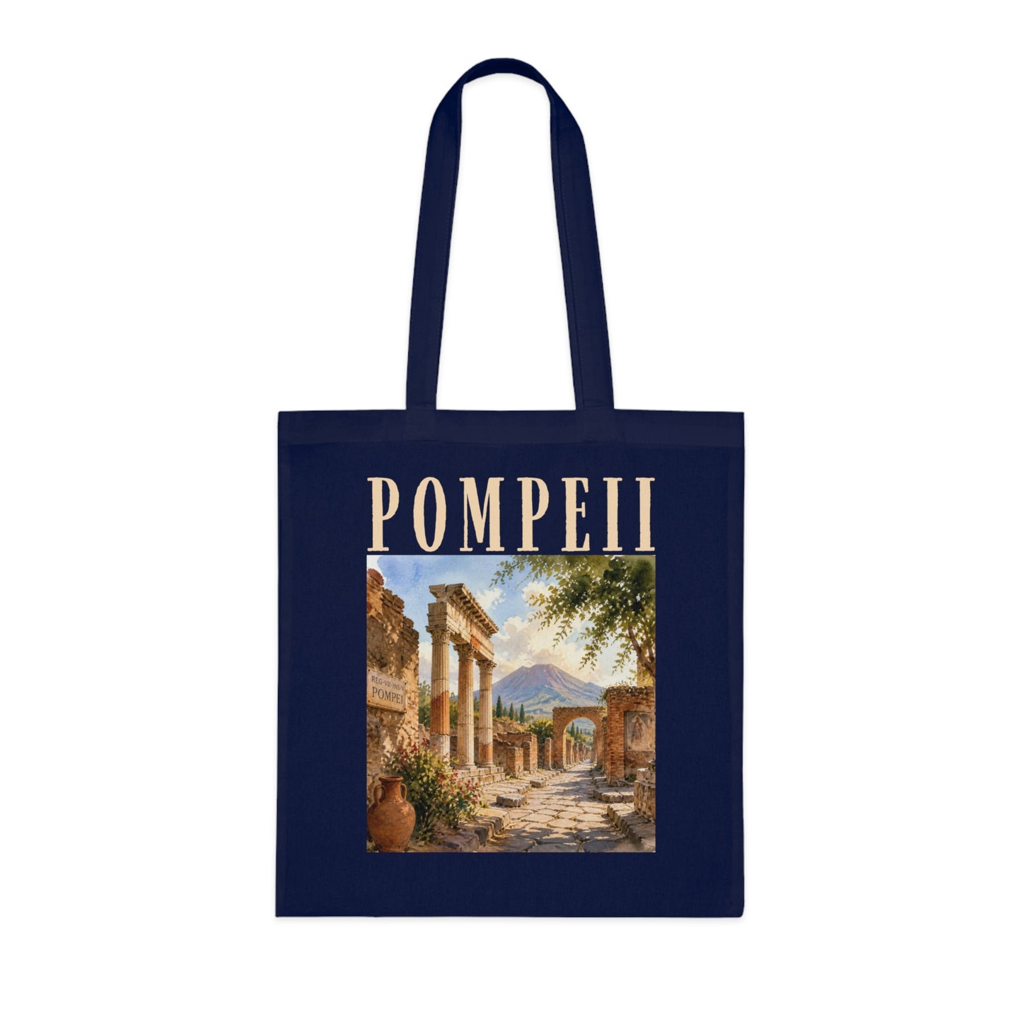Pompeii Vintage Ruins Cotton Tote