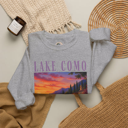 Lake Como Sunset Crewneck Sweatshirt