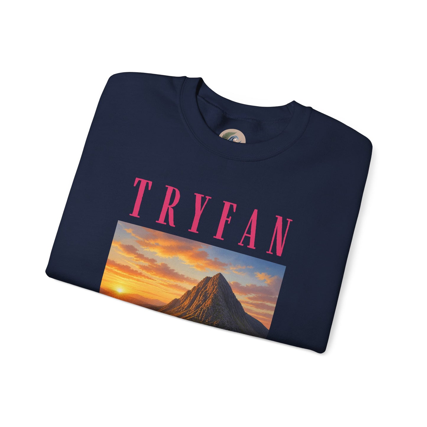 Tryfan Mountain Sweatshirt — Scenic Snowdonia Sunset Landscape Crewneck