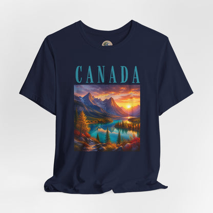 Canada Banff Scenic Mountain Tee — Sunrise Lake Landscape T‑Shirt