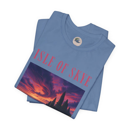 Isle of Skye Scenic Tee — Sunset Landscape Graphic T-Shirt