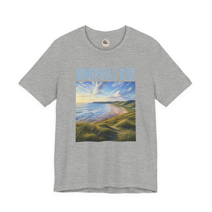 Rhossili Bay Scenic Tee — Coastal Landscape Graphic T-Shirt
