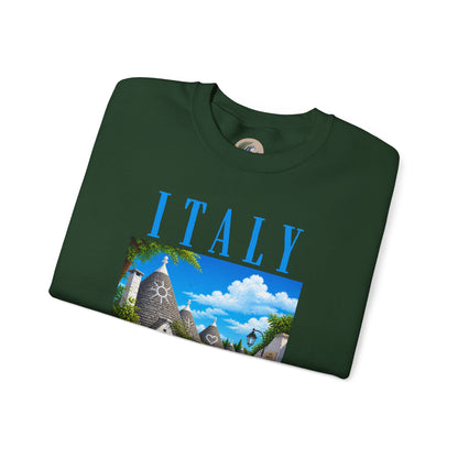 Italy Alberobello Scenic Sweatshirt — Trulli Village Travel Crewneck