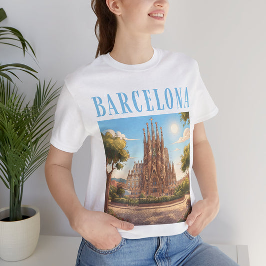 Barcelona Sagrada Família T-Shirt — Vintage Travel Graphic Tee