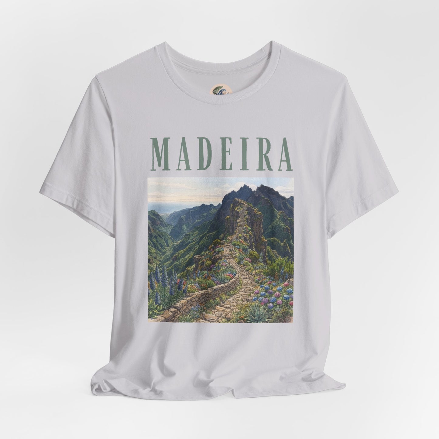 Madeira Stairway to Heaven Scenic Tee - Mountain Landscape Travel T-Shirt