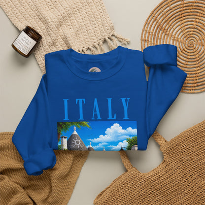 Italy Alberobello Scenic Sweatshirt — Trulli Village Travel Crewneck